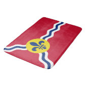 Grand tapis de bain avec le drapeau de Saint Louis (Angle)