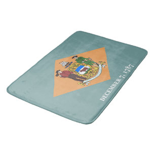 Grand tapis de bain avec le drapeau du Delaware, U