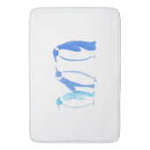 Grand tapis de bain de pingouin bleu (devant Vertical)