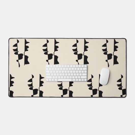 Grand Tapis de Bureau  "Abstrait Dual Face" (Clavier et souris)