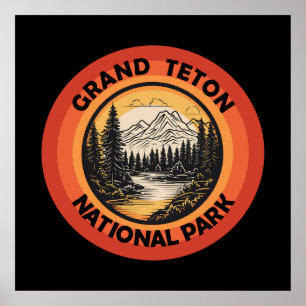 Grand Teton bergen Nationaal Park Wyoming Poster