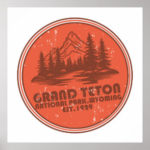 Grand Teton bergen Nationaal Park Wyoming Poster