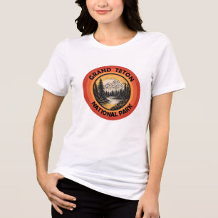 Grand Teton bergen Nationaal Park Wyoming Tri-Blend Shirt