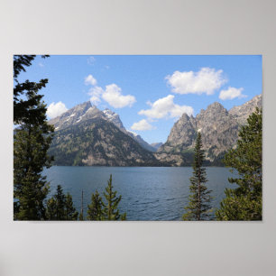 Grand Teton Mountains en Jenny Lake Poster