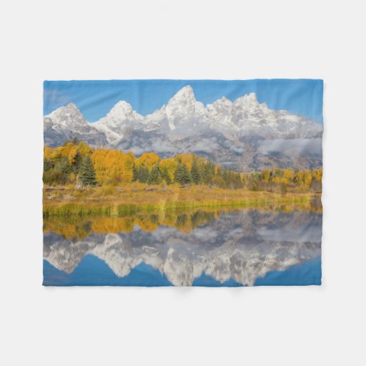 Grand Teton Mountains Wyoming Fleece Deken (Voorkant (Horizontaal))