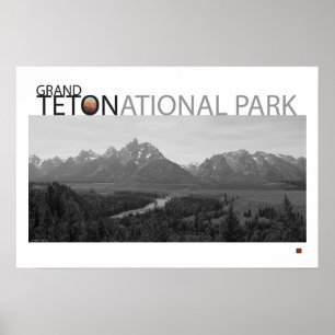 GRAND TETON NAT’L PARK-Wyoming-Ansel Adams Uitzich Poster