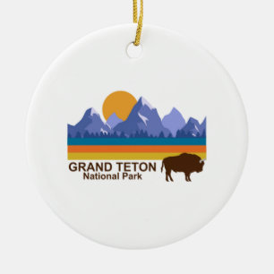 GRAND TETON NATIONAAL PARK KERAMISCH ORNAMENT