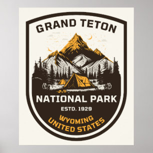 Grand Teton National Park Buitenleven en Natuur Poster