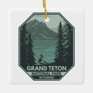 Grand Teton National Park Crane Keramisch Ornament