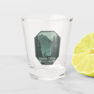 Grand Teton National Park Crane Shot Glas