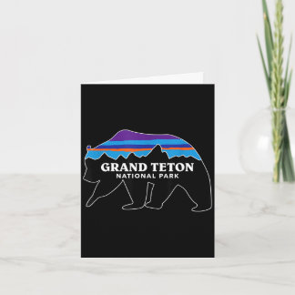 Grand teton national park grizzlybeer minimalistis kaart
