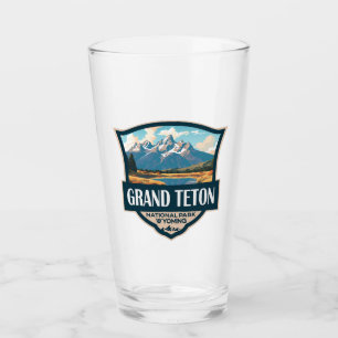 Grand Teton National Park Illustratie Retro Glas