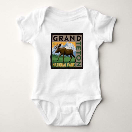 Grand Teton National Park Moose Romper (Voorkant)