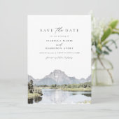 GRAND TETON National Park Mountain Save the Date Kaart (Staand voorkant)