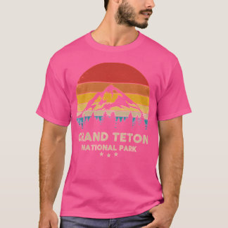 Grand Teton National Park Retro Souvenir Kleding T-shirt