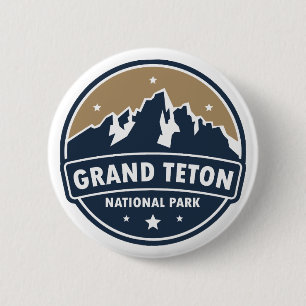 Grand Teton National Park Ronde embleem Button 5,7 Cm