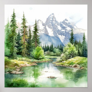 Grand Teton National Park Schilderij Print