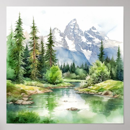Grand Teton National Park Schilderij Print (Voorkant)