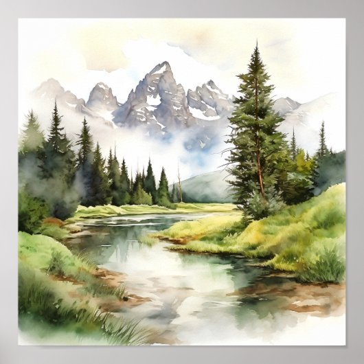 Grand Teton National Park Schilderij Print (Voorkant)