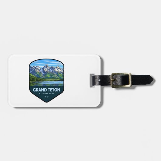 Grand Teton National Park Shield Bagagelabel (Voorkant horizontaal)