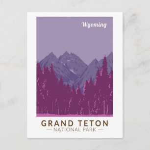 Grand Teton National Park Teton Range Reiskunst Briefkaart