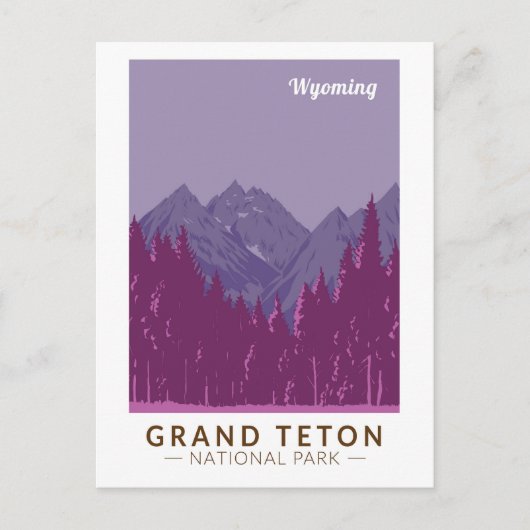 Grand Teton National Park Teton Range Reiskunst Briefkaart (Voorkant)