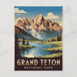 Grand Teton National Park Vintage Briefkaart