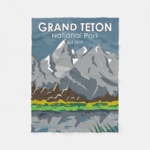 Grand Teton National Park Wyoming  Fleece Deken