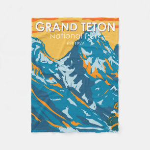 Grand Teton National Park Wyoming  Fleece Deken