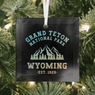Grand Teton National Park Wyoming USA Glas Ornament