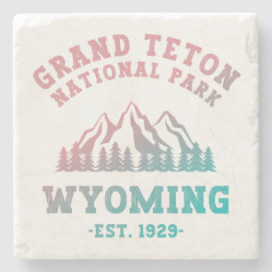 Grand Teton National Park Wyoming USA Gradient Stenen Onderzetter