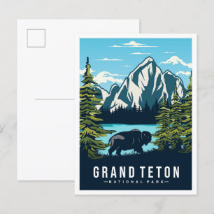 Grand Teton National Park Wyoming USA Reis Briefkaart