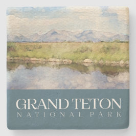 Grand Teton Onderzetter, Nationaal Park Stone Onde Stenen Onderzetter