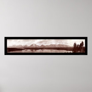 Grand Teton Range WY Foto 1902 Poster
