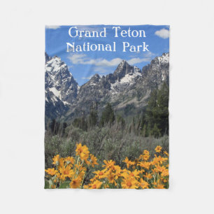 Grand Teton Springtime Souvenir Foto Fleece Deken