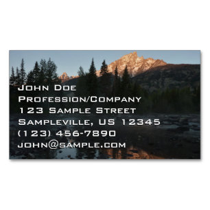 Grand Teton Sunrise op Cottonwood Creek Magnetisch Visitekaartje