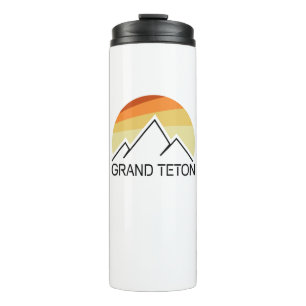 Grand Teton Wyoming Retro Thermosbeker