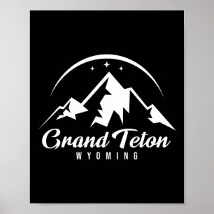 Grand Teton Wyoming Ski Resort Skiën Snowboarden Poster