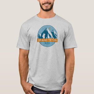 Grand Teton Wyoming Stars Moon T-shirt