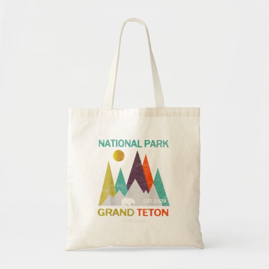 Grand Teton Wyoming US National Park Camping Hikin Tote Bag (Voorkant)