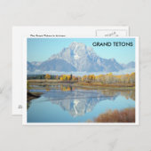 Grand Tetons en automne - Carte postale (Devant / Derrière)