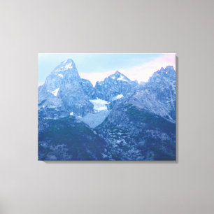 Grand Tetons Evening 3-panelcanvas Canvas Afdruk