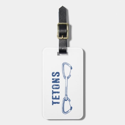 Grand Tetons, klimloopgraaf Bagagelabel (Voorkant verticaal)