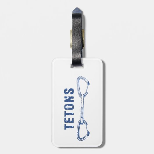 Grand Tetons, klimloopgraaf Bagagelabel (Achterkant verticaal)