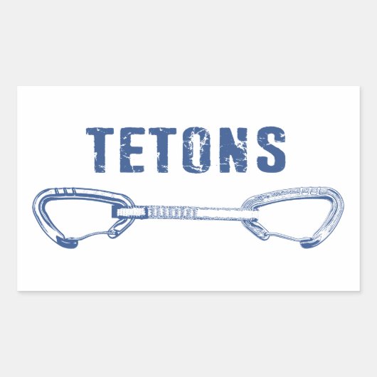 Grand Tetons, klimloopgraaf Rechthoekige Sticker (Voorkant)