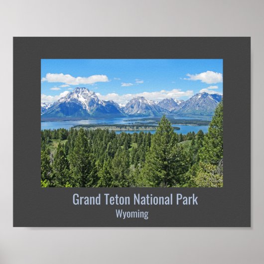 Grand Tetons National Park Design Landscape Poster (Voorkant)