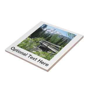 Grand Tetons Spring Snow and Wood Bridge Tegeltje