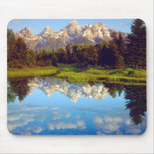 Grand Tetons weerspiegelend in de Snake River Muismat