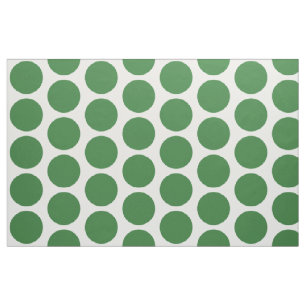 Grand tissu blanc vert de pois