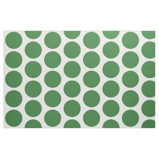 Grand tissu blanc vert de pois (Yard)